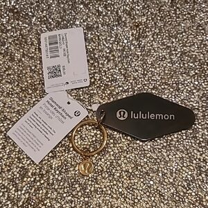 Lululemon Athletica Black Key Holder with Gold Ring